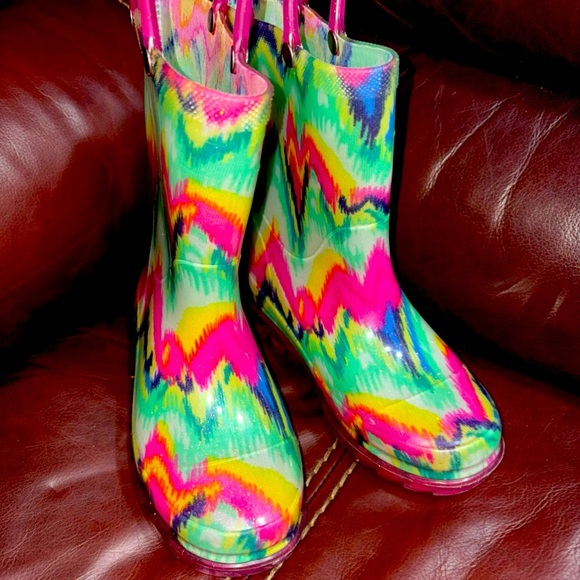 Member’s Mark Girls Light Up Rain Boots Size 9/10 Multicolor - Picture 1 of 7